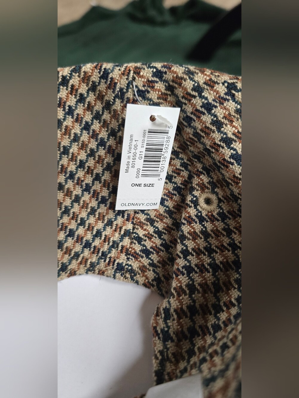*NWT* Houndstooth Pattern Baseball Cap - Picture 4 of 7